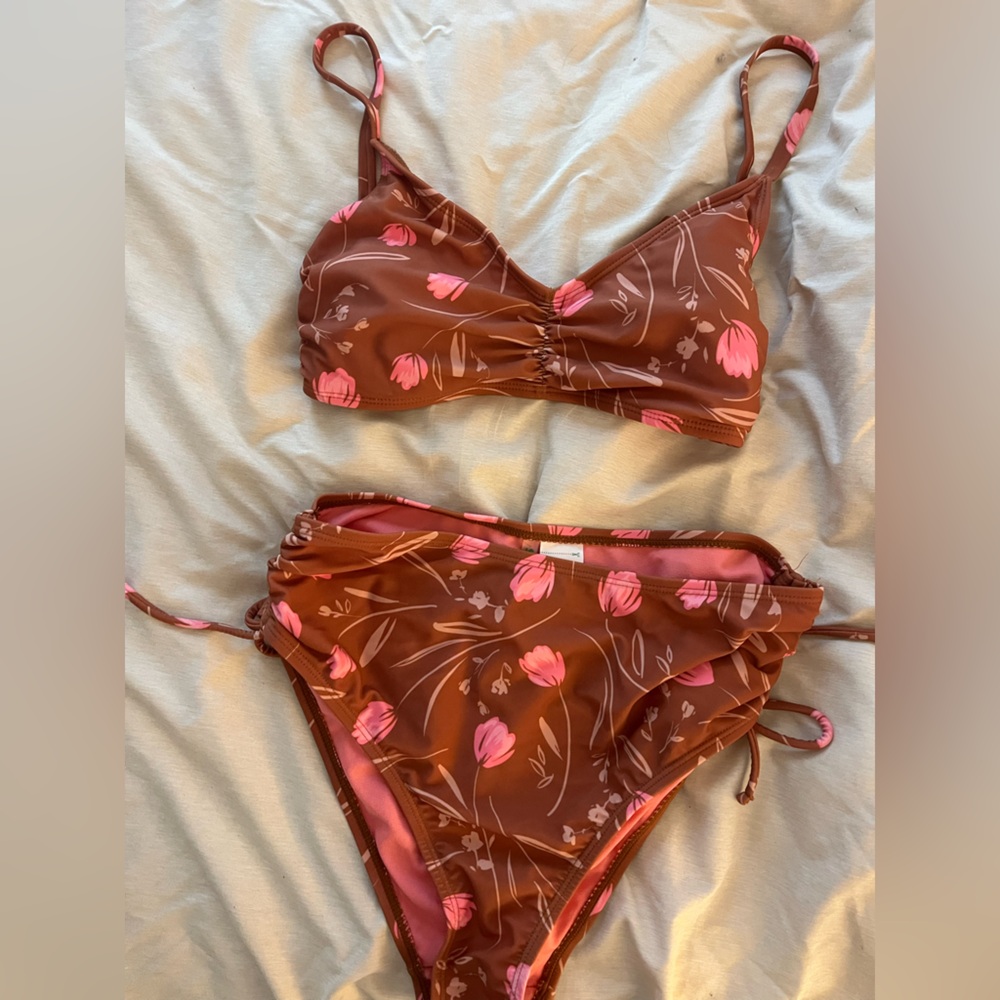 Brown Swimsuit set